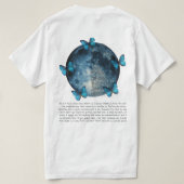 T - Shirt von Mond und Schmetterlingen (Design Rückseite)
