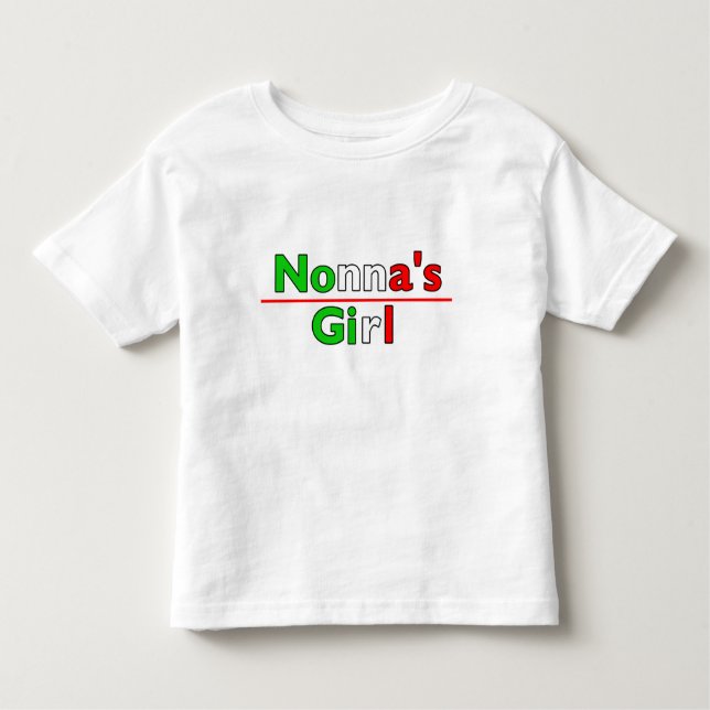 T - Shirt von Nonns Kleinkind zu Match mit Nonna (Vorderseite)