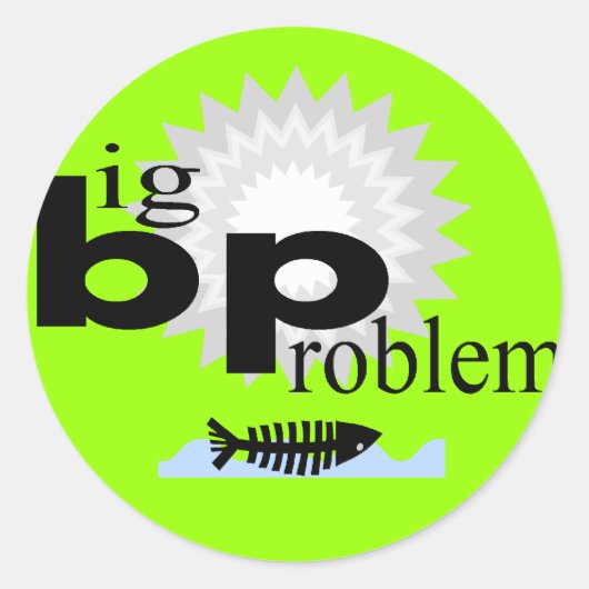 T - Shirt von Ölverschütteten Desastern Runder Aufkleber (Vorderseite)