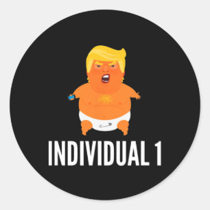 T-Shirt von Person 1 Anti-Trump-Demo  Runder Aufkleber