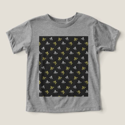 T - Shirt von Popcorn Kleinkind (Grau & Buttergelb (Design Vorderseite)