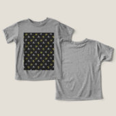 T - Shirt von Popcorn Kleinkind (Grau & Buttergelb (Design Vorderseite & Rückseite)