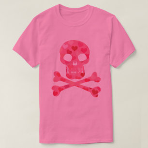 T - Shirt von rosa Herzmustern