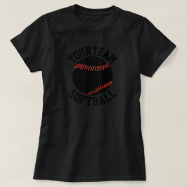 T - Shirt von Women's ALL BLACK Custom Softball Te
