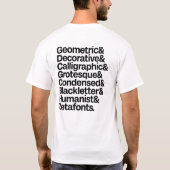 T-Shirt (W) - Zetafonts Type&Designer&Zetafonts (Rückseite)
