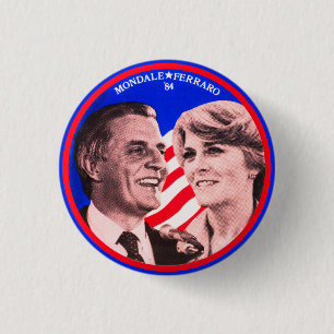 T - Shirt Walter Mondale Geraldine Ferrero Button