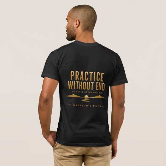 T-Shirt 'Warrior’s Path Practice Without End' (Schwarz voll)