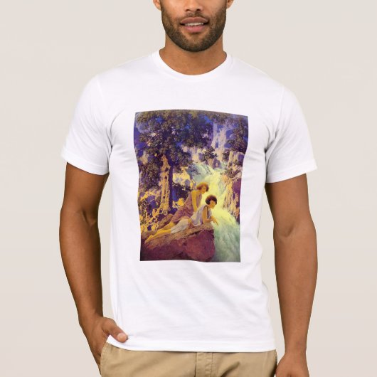 T - Shirt: Wasserfall - von Maxfield Parrish T-Shirt (Vorderseite)