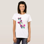 T - Shirt Wasserfarbenflatternde Schmetterlinge (Vorne ganz)