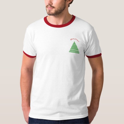 T - Shirt - Weihnachtsbaum mit Text (Tasche) (Vorderseite)