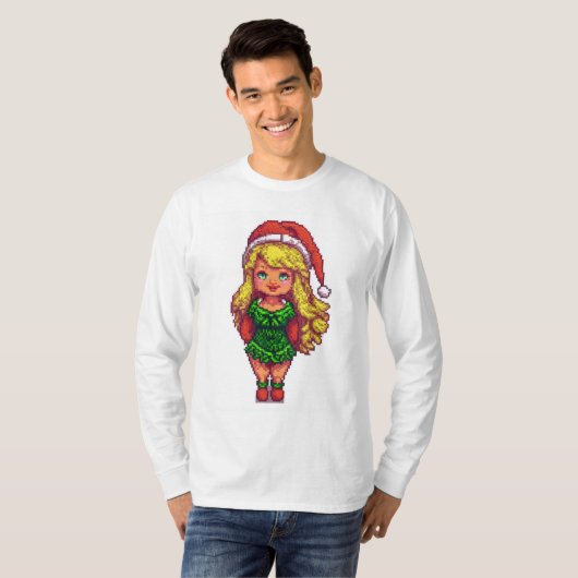T - Shirt Weihnachtsmädchen (Vorne ganz)