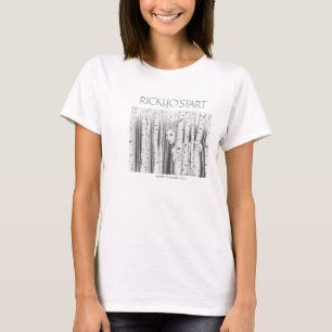 T - Shirt-Weiß Medium der Waldmädchenfrauen T-Shirt