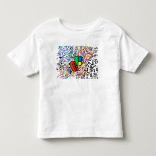T - Shirt-Weißkeil gemustert Kleinkind T-shirt
