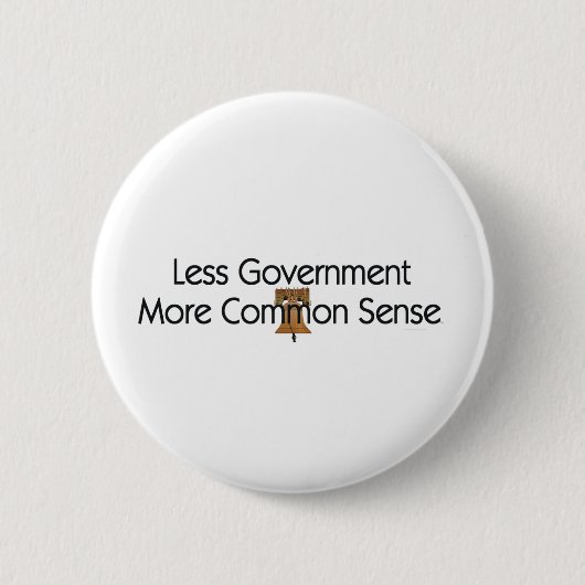 T-SHIRT weniger Regierungs-gesunder Button (Vorderseite)