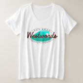 T - Shirt Westwörter (Frauen plus Größe) (Design vorne)