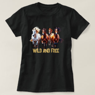 T - SHIRT WILD UND KOSTENLOSE PFERDE