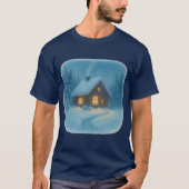 T-Shirt Winter Cabin Scene (Vorderseite)