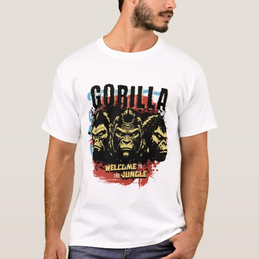 T-shirt with a strong gorilla design (Vorderseite)