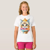 T-shirt with ice-cream and cat (Vorne ganz)