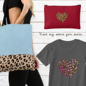T-shirt with pink leopard heart