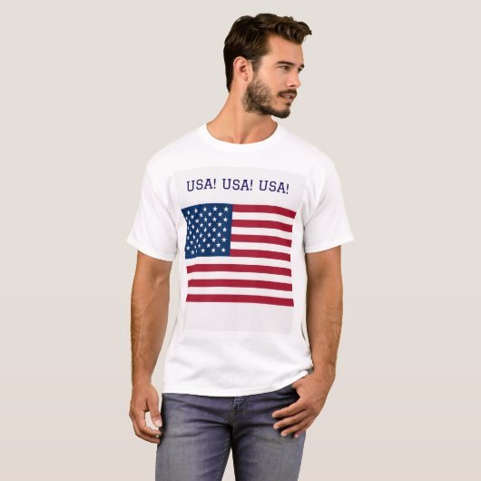 T-Shirt with US and Union Jack flags (Vorne ganz)