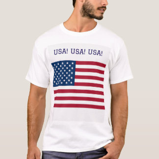 T-Shirt with US and Union Jack flags