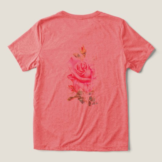 T SHIRT WOMENS BELLA TRI BLUME DESIGN (Design Rückseite)