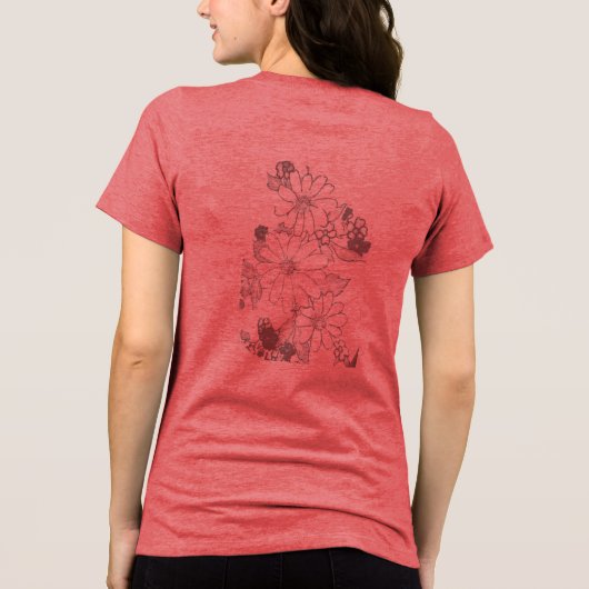 T SHIRT WOMENS BELLA TRI BLUME DESIGN (Rückseite)