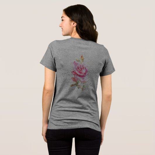 T SHIRT WOMENS BELLA TRI BLUME DESIGN (Rückseite voll)