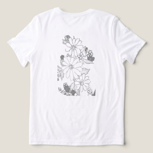 T SHIRT WOMENS BELLA TRI BLUME DESIGN (Design Rückseite)