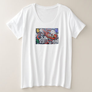 T - Shirt "Women's PLUS SIZE" mit japanischem Drac