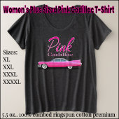 T - Shirt "Women's Plus Sized Pink Cadillac