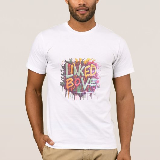 T - Shirt wurde mit "Linked By Liebe" vorgestellt. (Vorderseite)