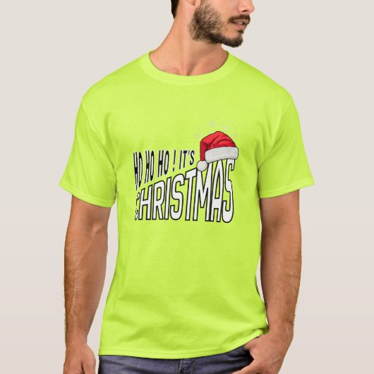 T-Shirt : Yay! It's Christmas (lime) (Vorderseite)
