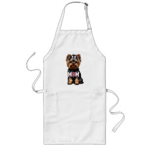 T-Shirt Yorkie-Mama Lange Schürze