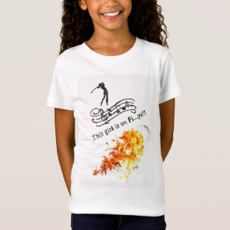 T - Shirt Youth - Dieses Mädchen ist im Feuer