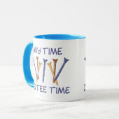 T-Shirt-Zeit Tasse (Vorderseite Links)