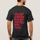 T-Shirt - Zetafonts Keratine (Rückseite)