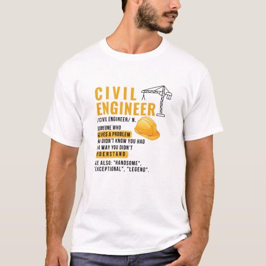 T - Shirt "zivil Engineer" (Vorderseite)