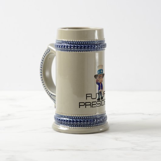 T-SHIRT Zukunft-Präsident Bierglas (Vorderseite Links)