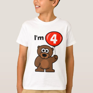 T-Shirt zum 4. Geburtstag für ein vierjähriges Kin