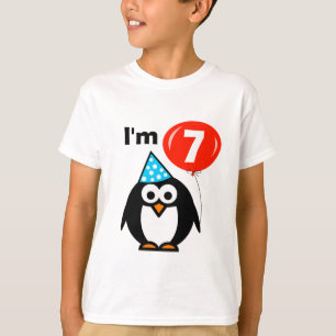 T-Shirt zum 7. Geburtstag für Kinder mit süßer Pin