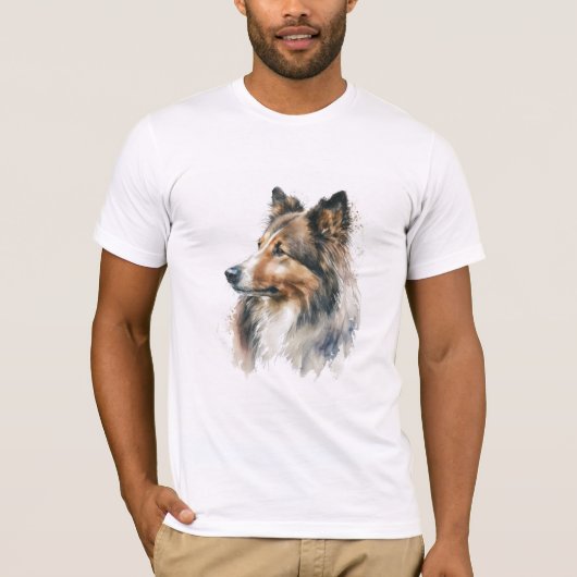 T - Shirt zum Anmalen von Sheltie (Vorderseite)