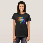 T - Shirt zum Binden von Lippen Rainbow Pride Drip (Vorne ganz)