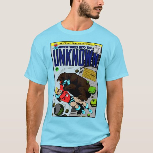 T-Shirt zum Comic "Adventure into the Unknown" aus (Vorderseite)
