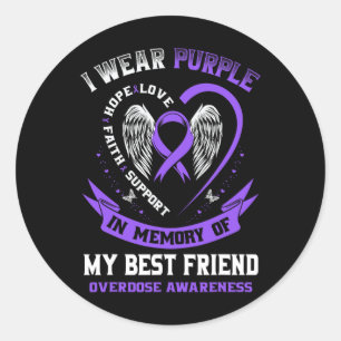 T-Shirt zum Gedenken an den besten Freund im Geden Runder Aufkleber