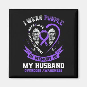 T-Shirt zum Gedenken an Husnd Purple zur Überdosie Magnet