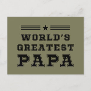 T-Shirt zum Geschenk am Vatertag: Weltbester Papa Postkarte