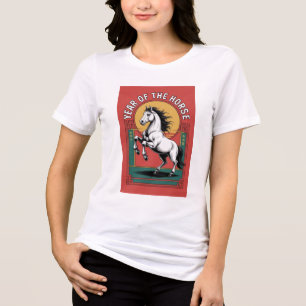T-Shirt zum Lunaren Neujahr des Pferdes 2026 Tri-Blend Shirt