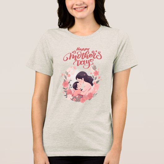 T-Shirt zum Muttertag Tri-Blend Shirt (Vorderseite)